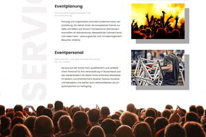 Darstellung der Website von Bulletproof Eventservice.